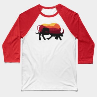 Ox on sunset lawn Baseball T-Shirt